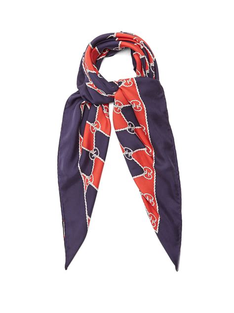 navy gucci scarf|Gucci scarf female.